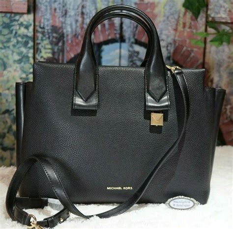 michael kors rollins large black|Michael michael kors rollins large satchel + FREE SHIPPING.